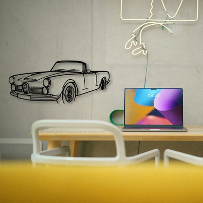 Touring Spider 1960 Angle Classic Silhouette Metal Wall Art - Tinvibe