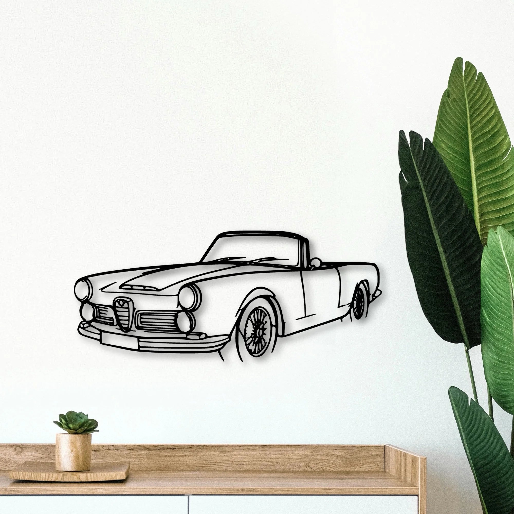 Touring Spider 1960 Angle Classic Silhouette Metal Wall Art - Tinvibe