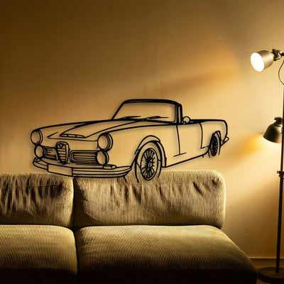Touring Spider 1960 Angle Classic Silhouette Metal Wall Art - Tinvibe