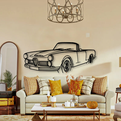 Touring Spider 1960 Angle Classic Silhouette Metal Wall Art - Tinvibe