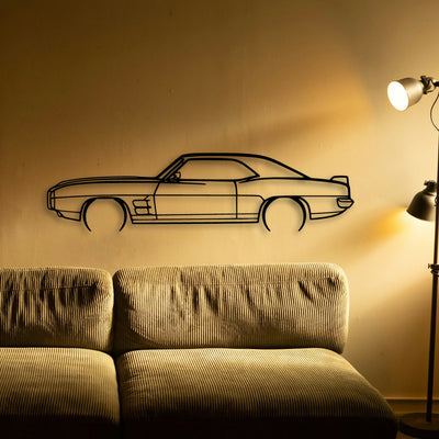 Trans AM 1969 Classic Silhouette Metal Wall Art - Tinvibe