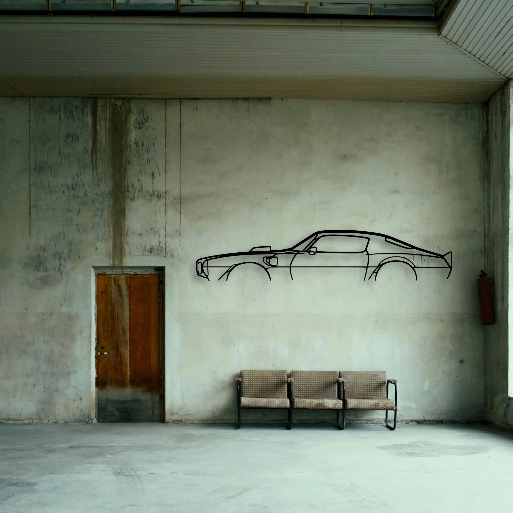 Trans AM 1973 Classic Silhouette Metal Wall Art - Tinvibe