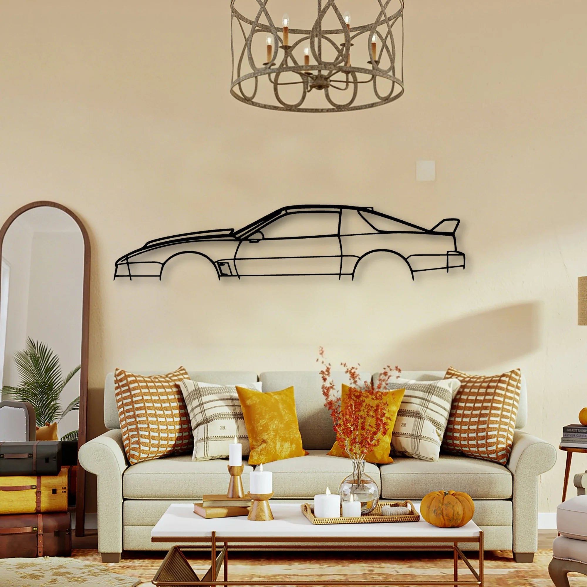 Trans AM 1986 Classic Silhouette Metal Wall Art - Tinvibe