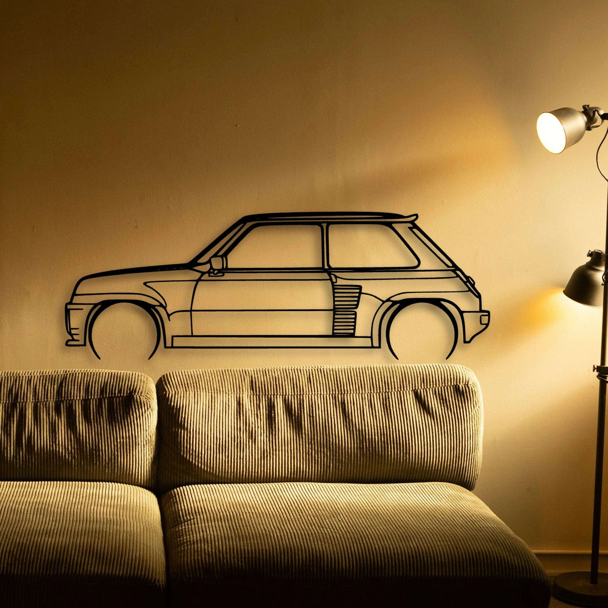 Turbo 2 1983 Classic Silhouette Metal Wall Art - Tinvibe