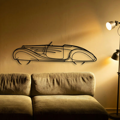 Type 57C 1939 Classic Silhouette Metal Wall Art - Tinvibe