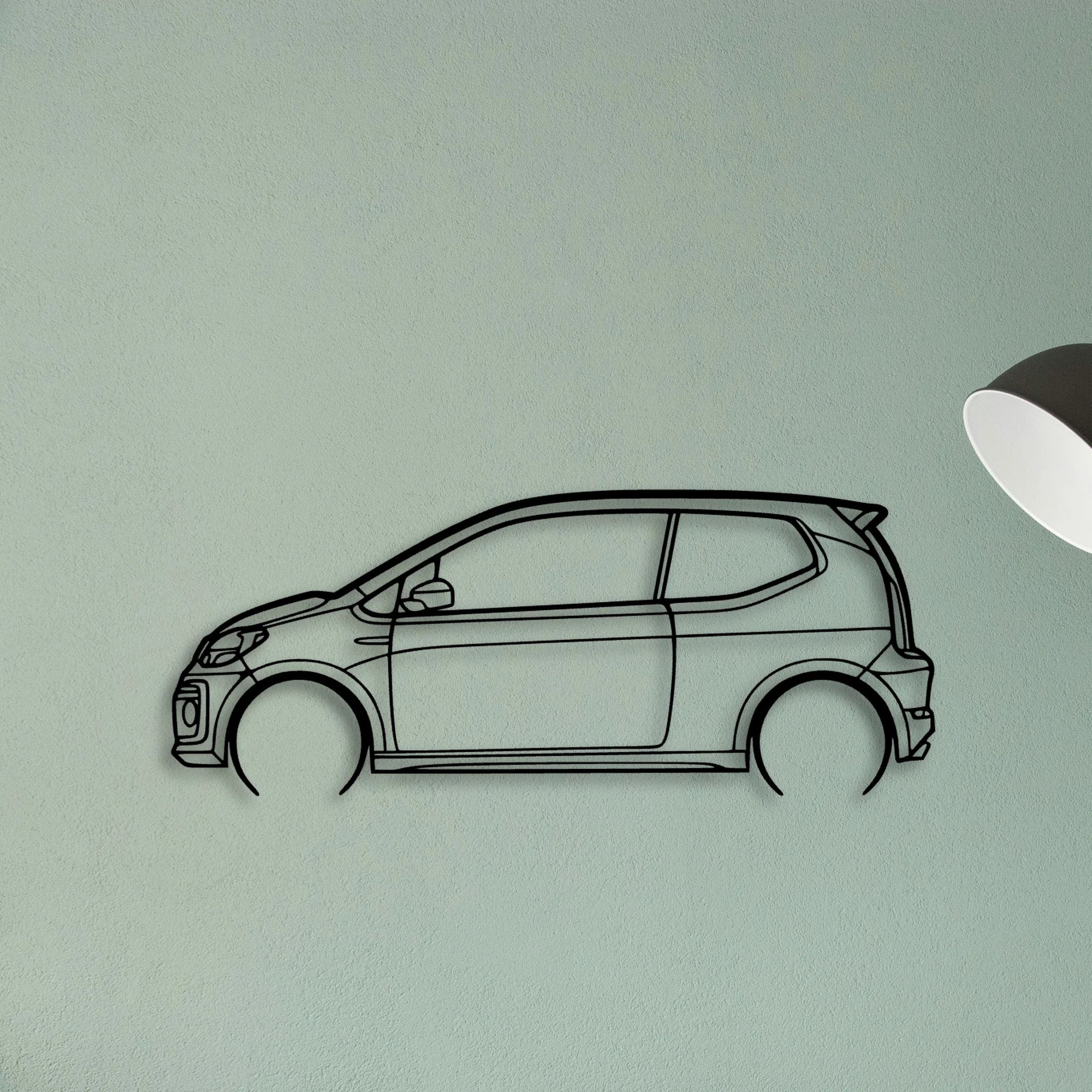 UP GTI 2019 Classic Silhouette Metal Wall Art - Tinvibe