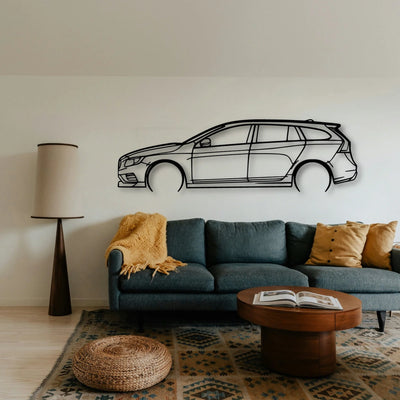 V60 Polestar Classic Silhouette Metal Wall Art - Tinvibe