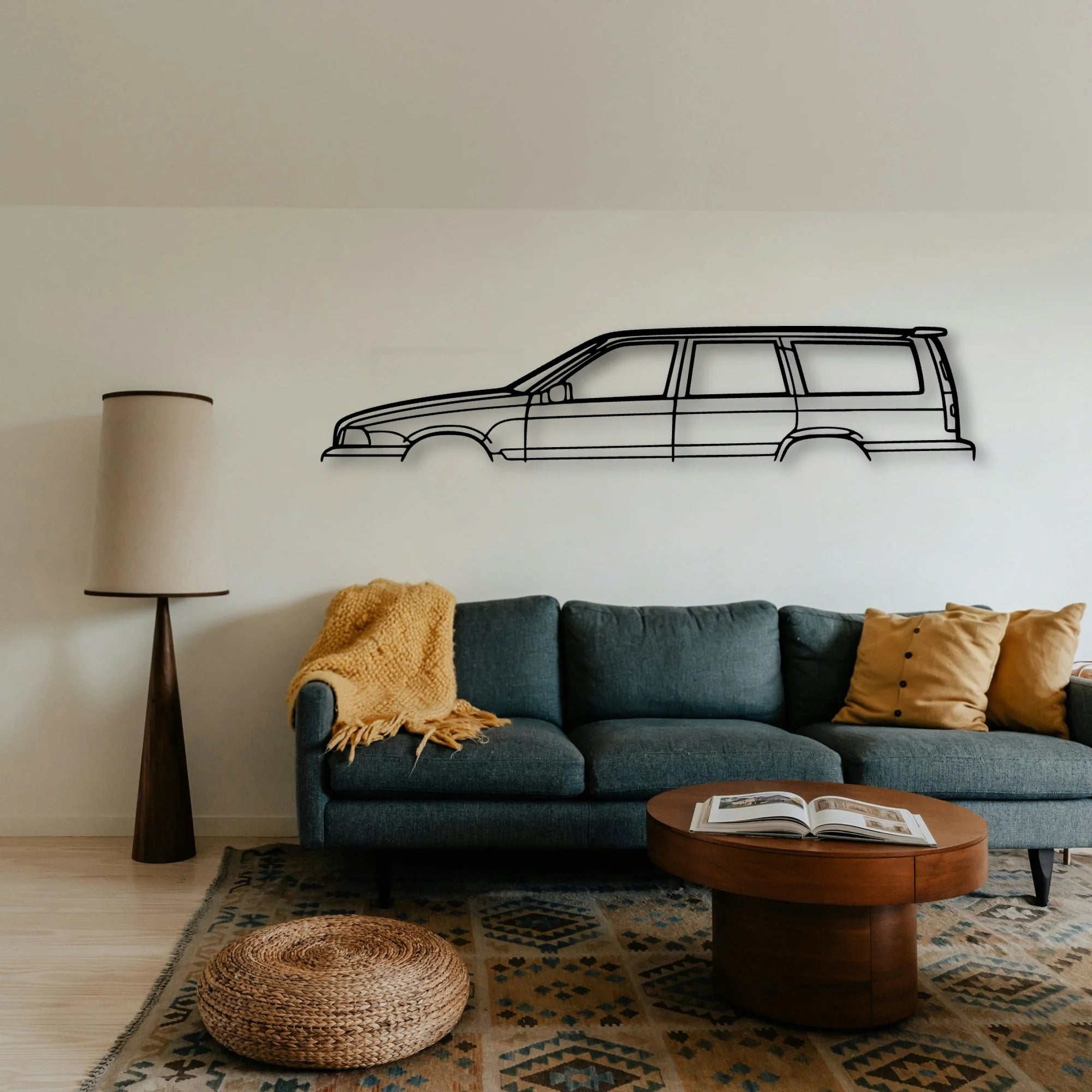 V70 1999 Classic Silhouette Metal Wall Art - Tinvibe