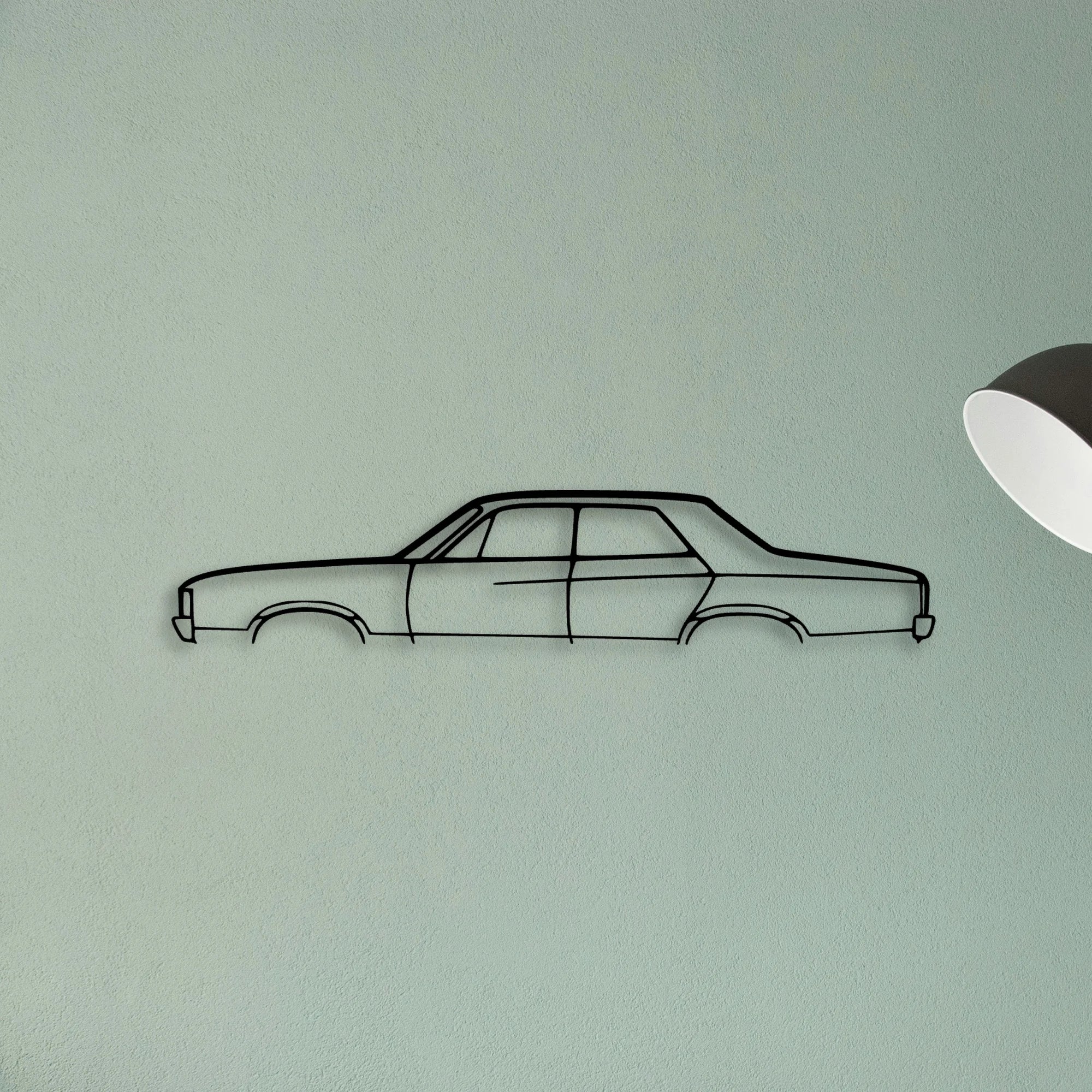 Valiant Pacer 1972 Classic Silhouette Metal Wall Art - Tinvibe