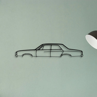 Valiant Pacer 1972 Classic Silhouette Metal Wall Art - Tinvibe