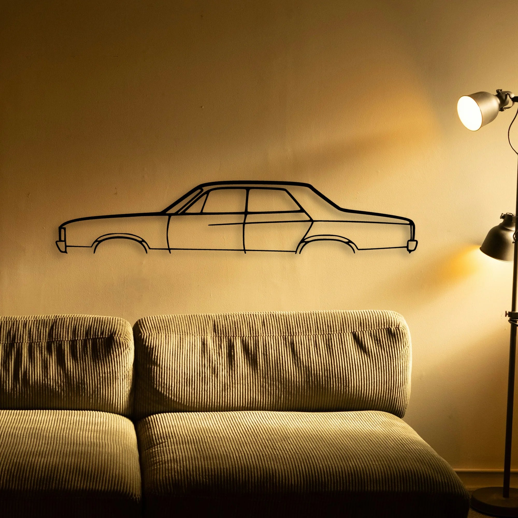 Valiant Pacer 1972 Classic Silhouette Metal Wall Art - Tinvibe