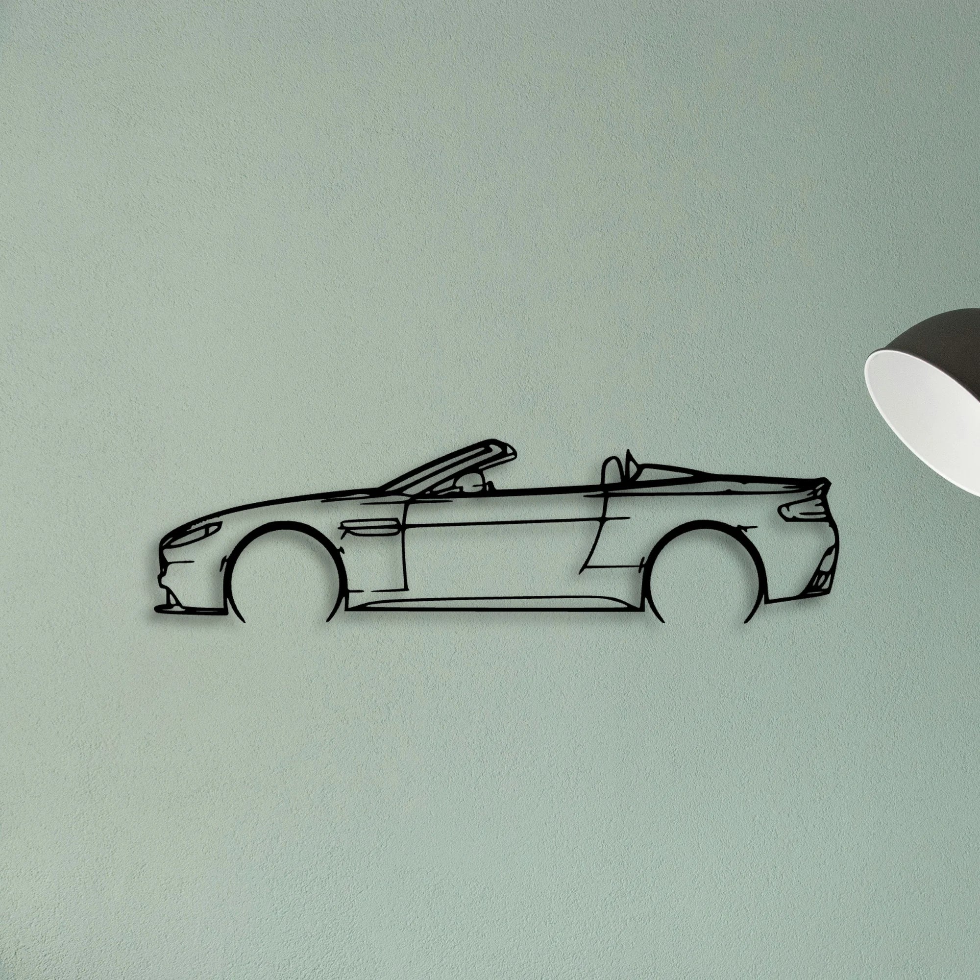 Vantage Volante GT 2016 Classic Silhouette Metal Wall Art - Tinvibe