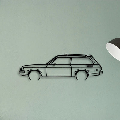 Vega Estate Wagon 1976 Classic Silhouette Metal Wall Art - Tinvibe