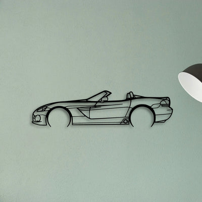 Viper 2003 SRT 10 Cabrio Classic Silhouette Metal Wall Art - Tinvibe