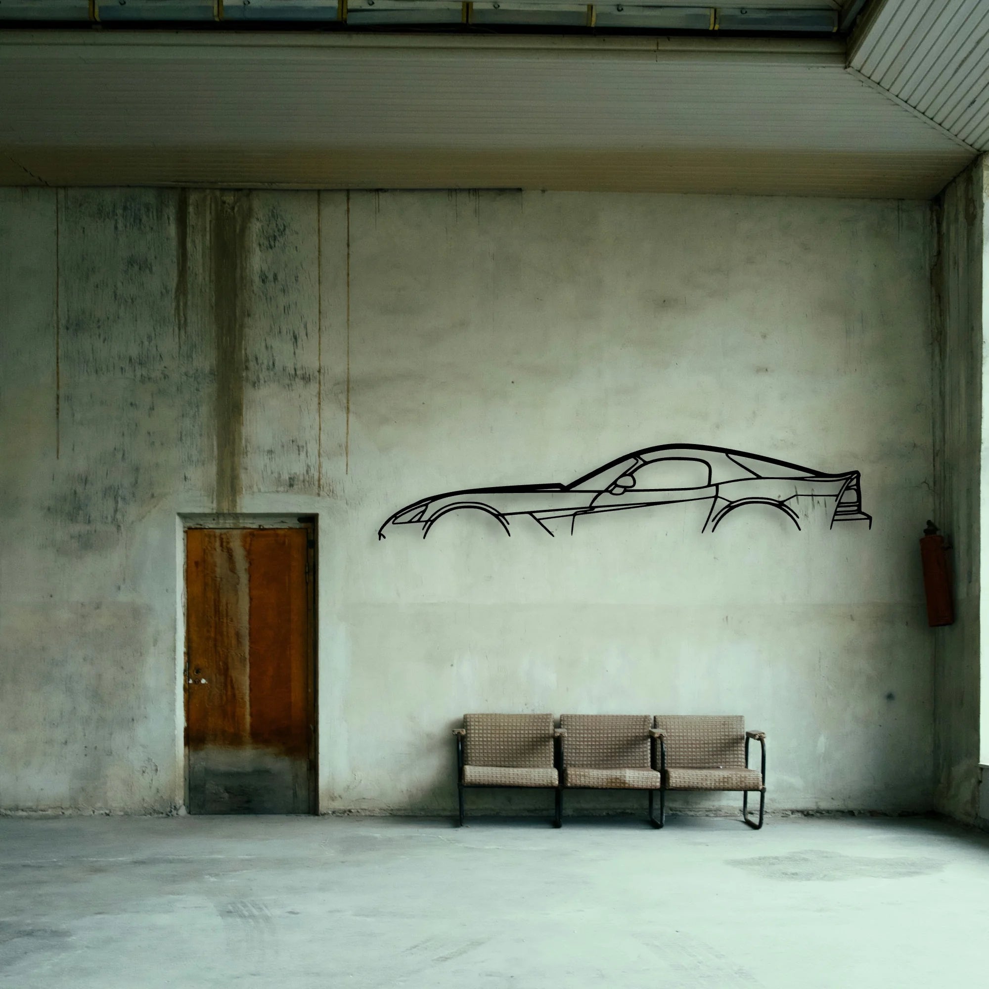 Viper SRT 10 2006 Classic Silhouette Metal Wall Art - Tinvibe