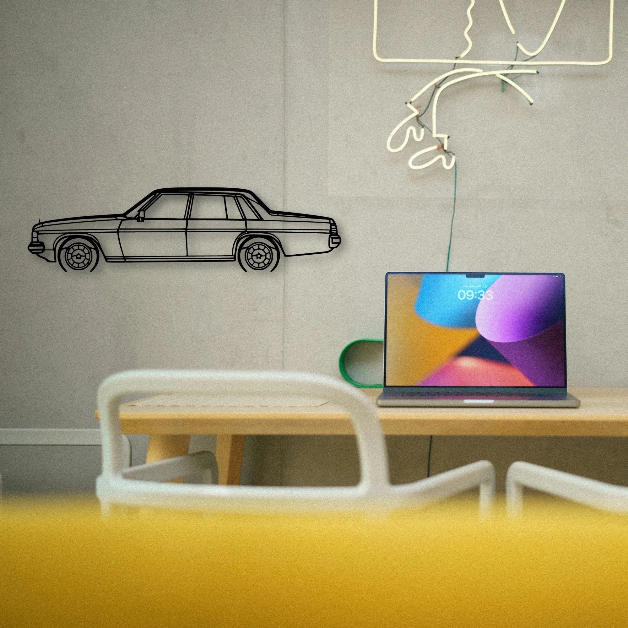 WB Caprice 1981 Classic Silhouette Metal Wall Art - Tinvibe