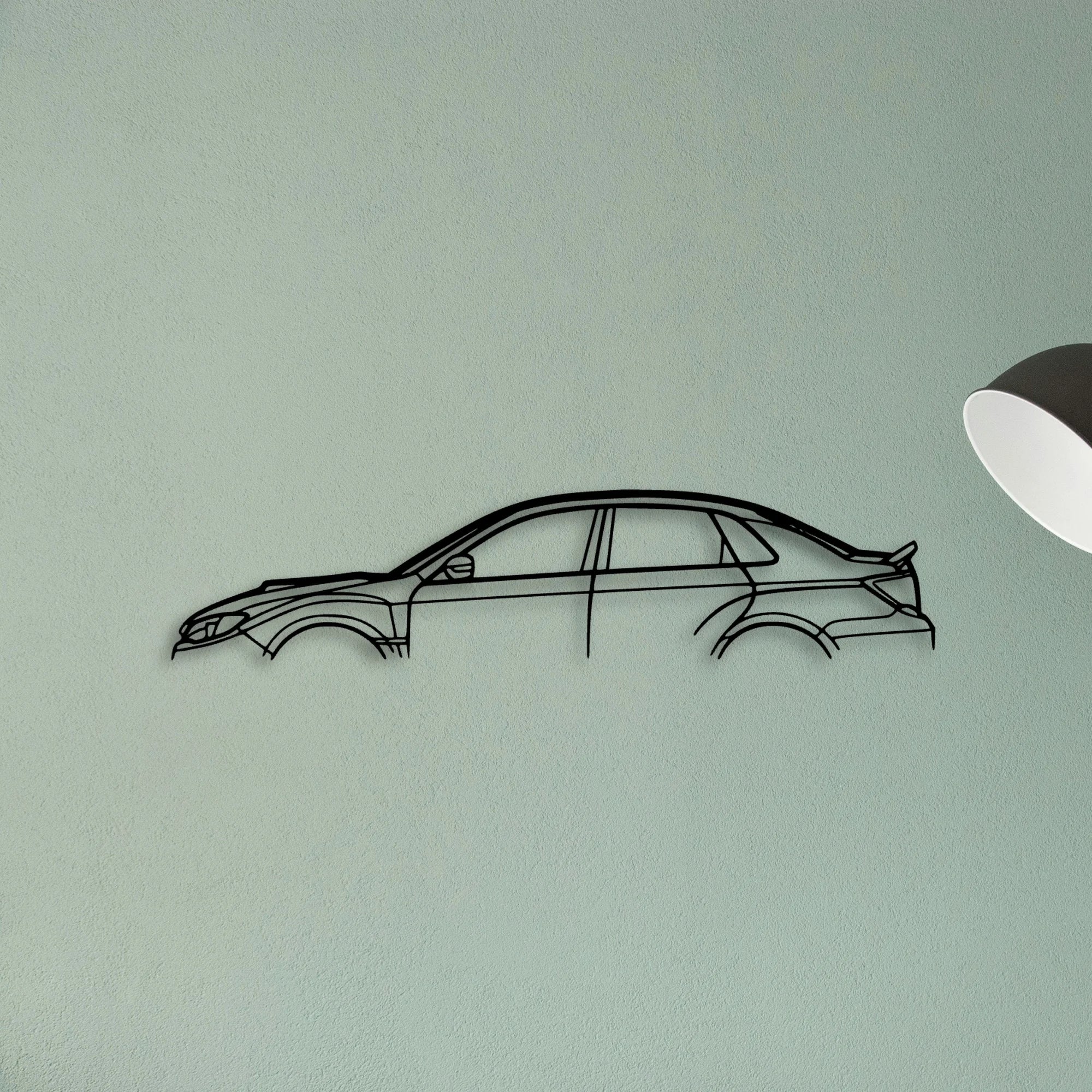 WRX STI 2011 Classic Silhouette Metal Wall Art - Tinvibe