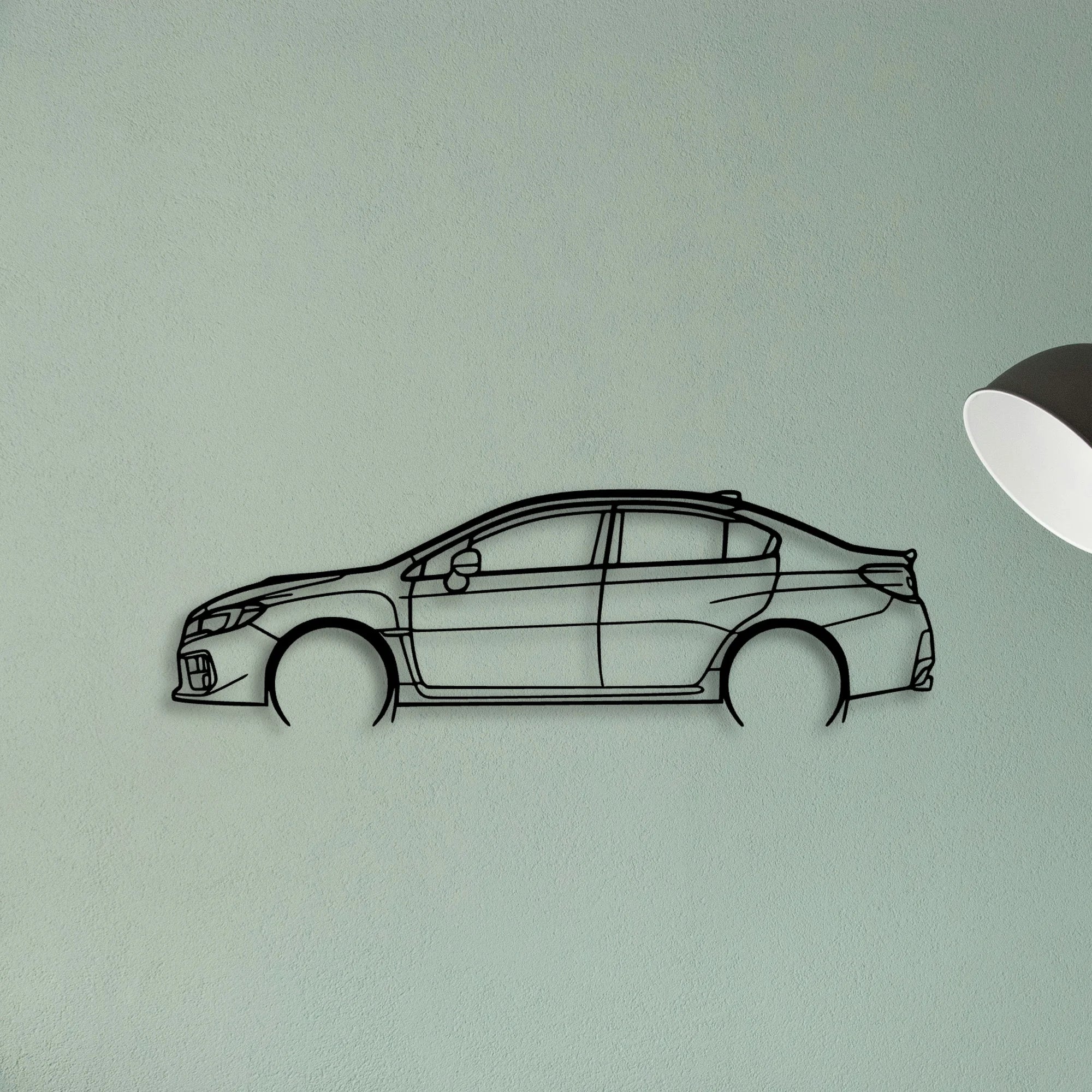 WRX STI 2018 2 Classic Silhouette Metal Wall Art - Tinvibe