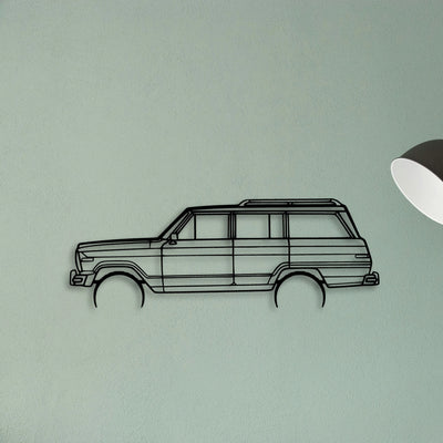 Wagoneer 1986 Classic Silhouette Metal Wall Art - Tinvibe