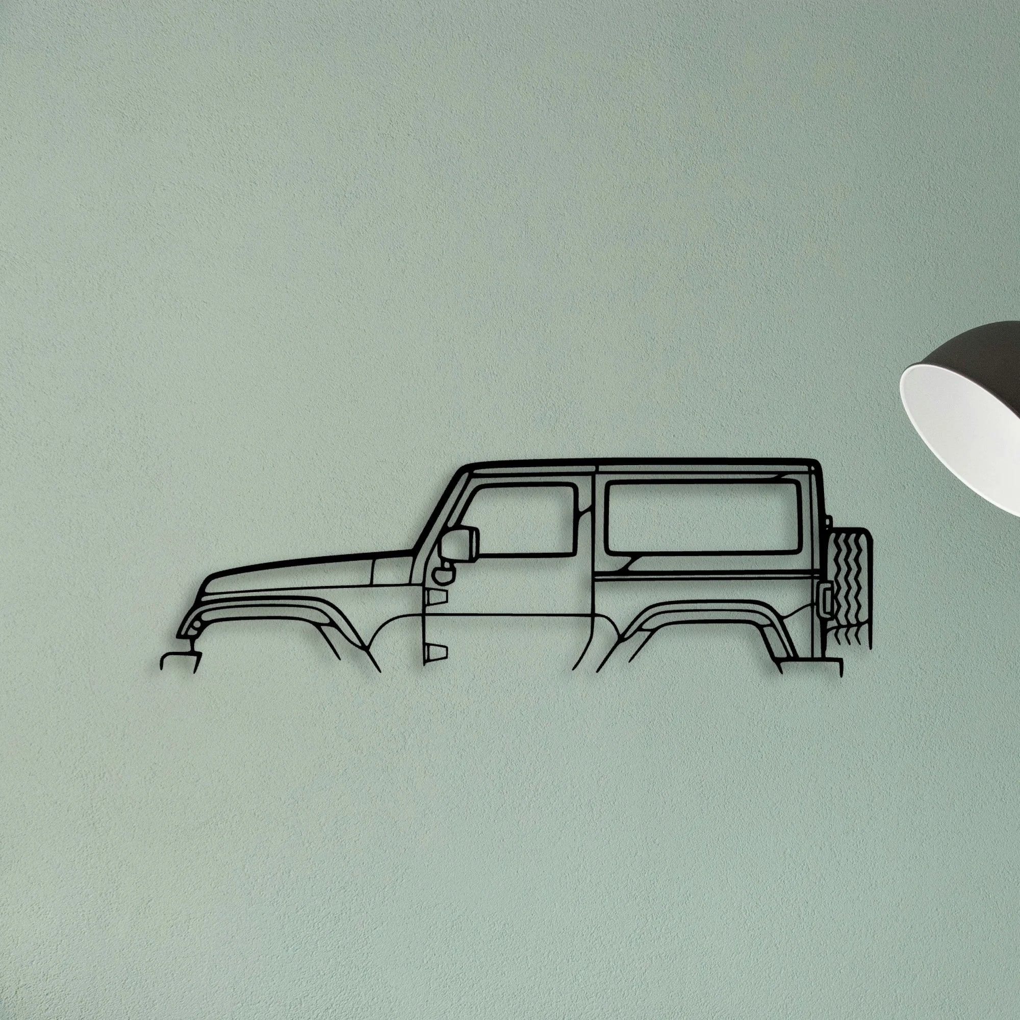 Wrangler 2013 Classic Silhouette Metal Wall Art - Tinvibe