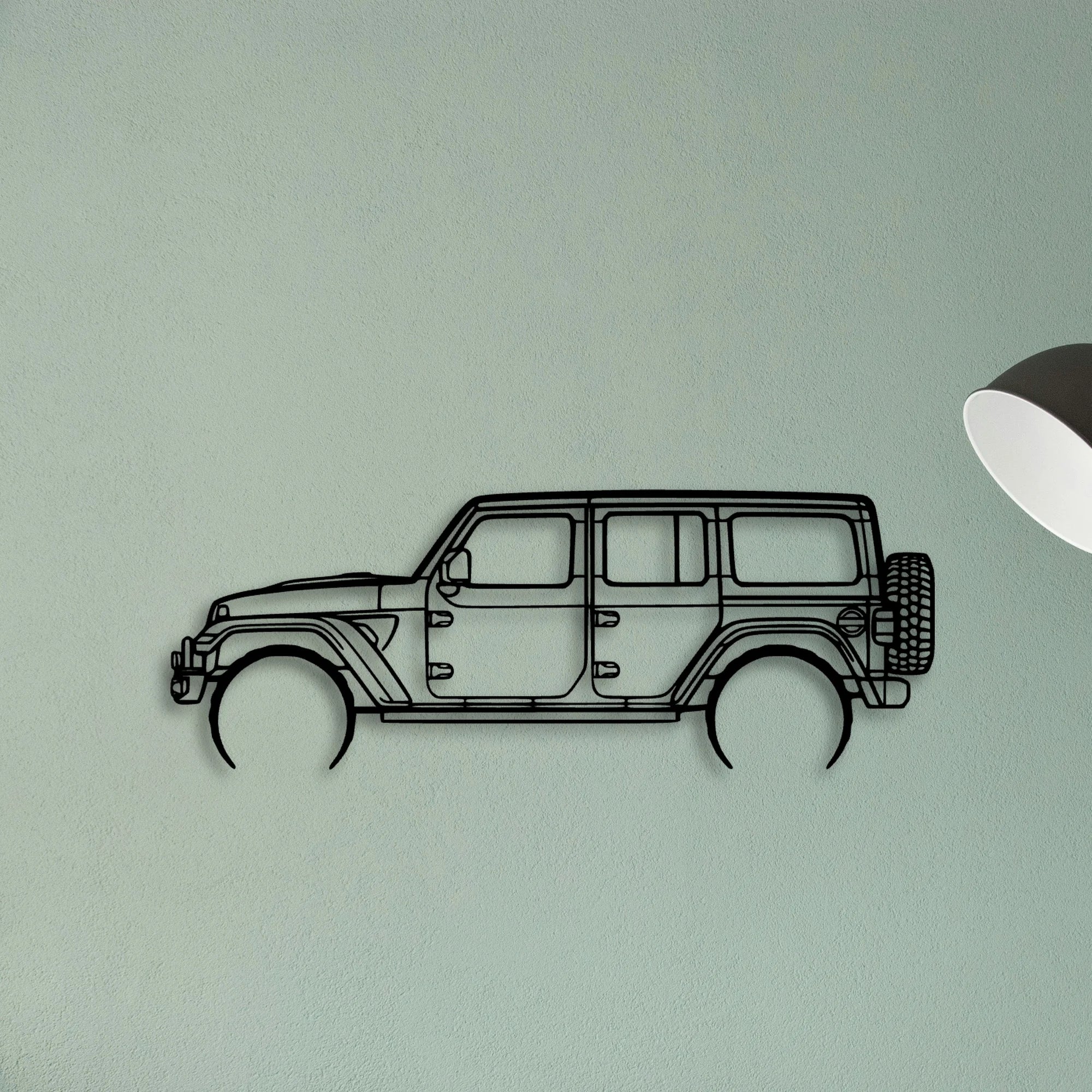 Wrangler 392 XR Classic Silhouette Metal Wall Art - Tinvibe