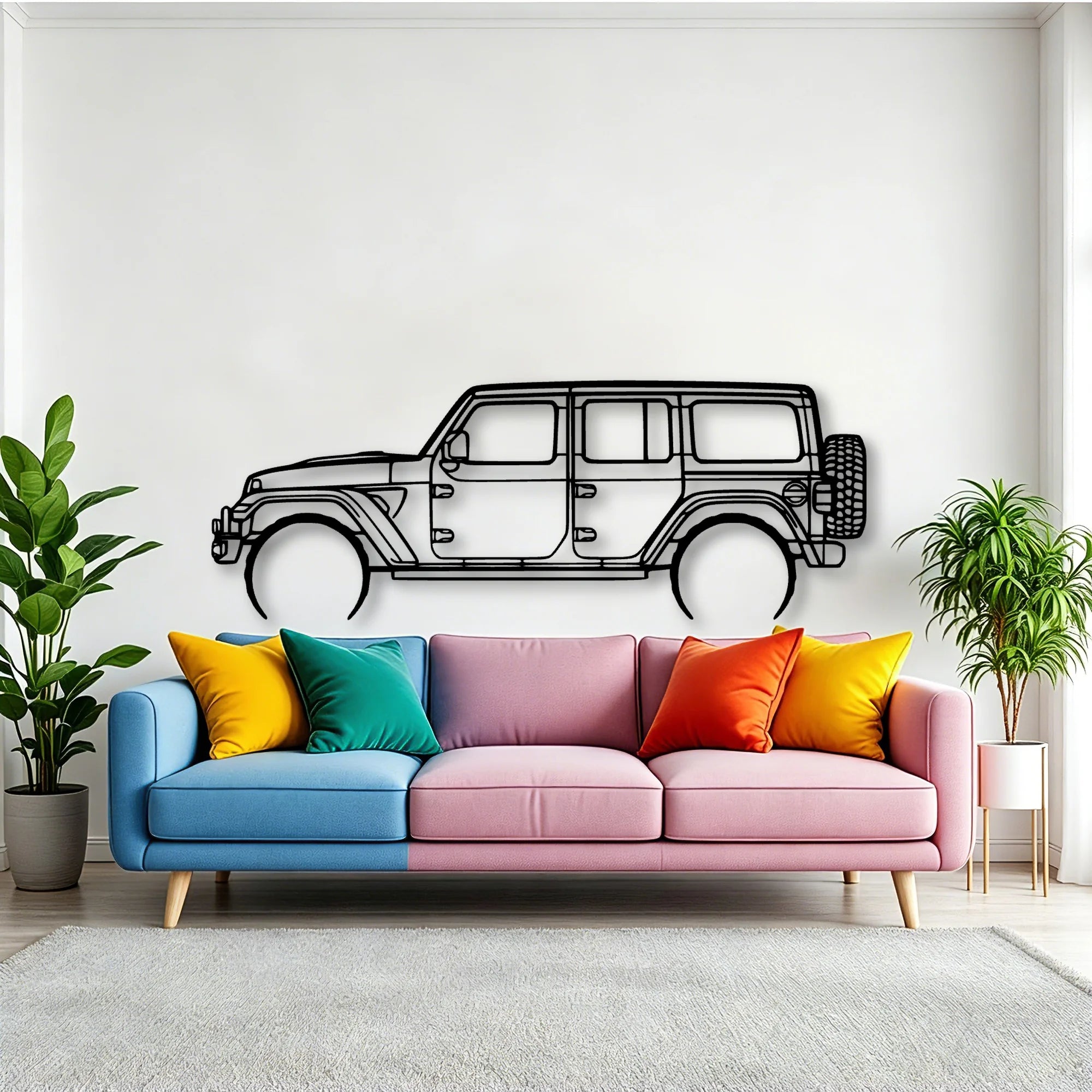 Wrangler 392 XR Classic Silhouette Metal Wall Art - Tinvibe