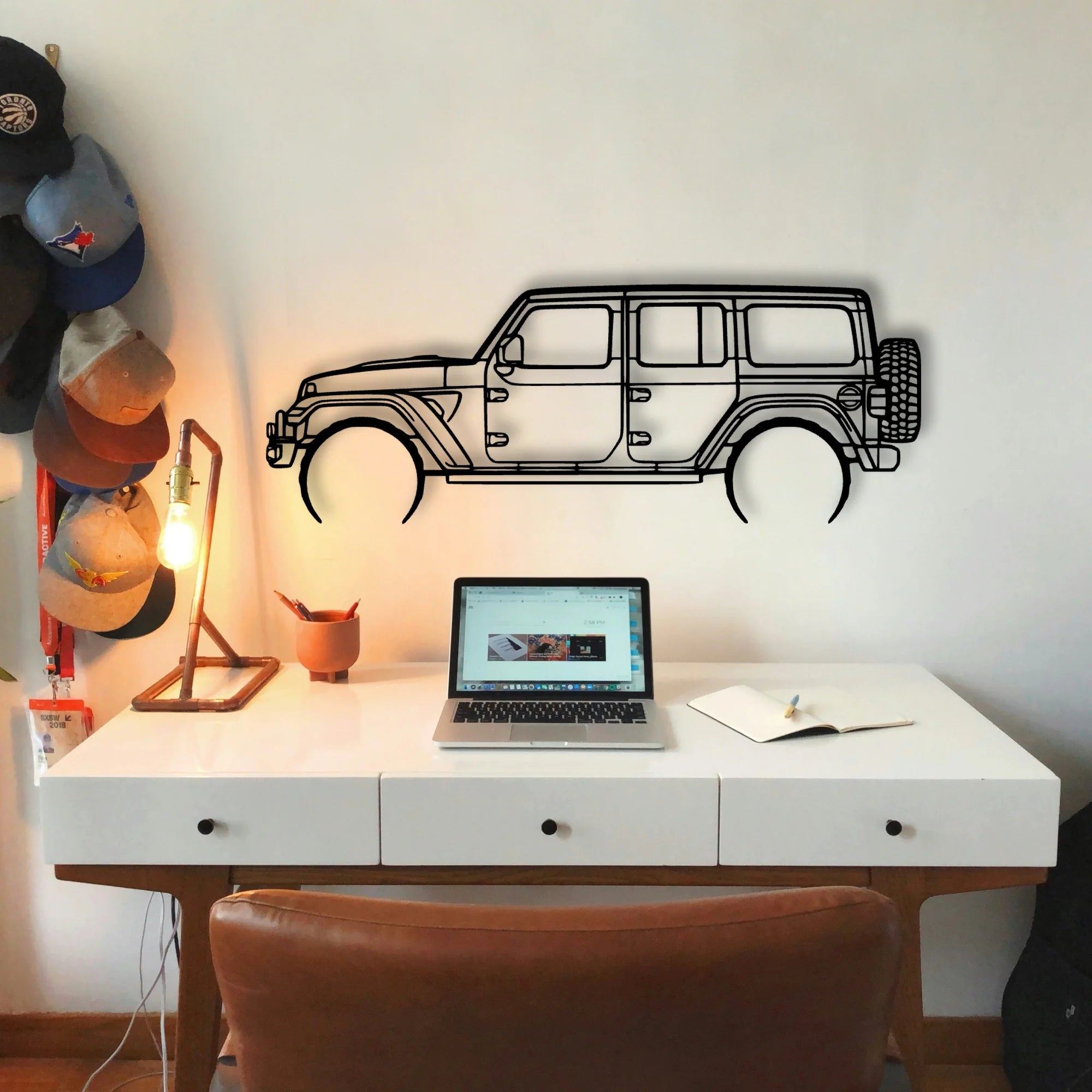 Wrangler 392 XR Classic Silhouette Metal Wall Art - Tinvibe