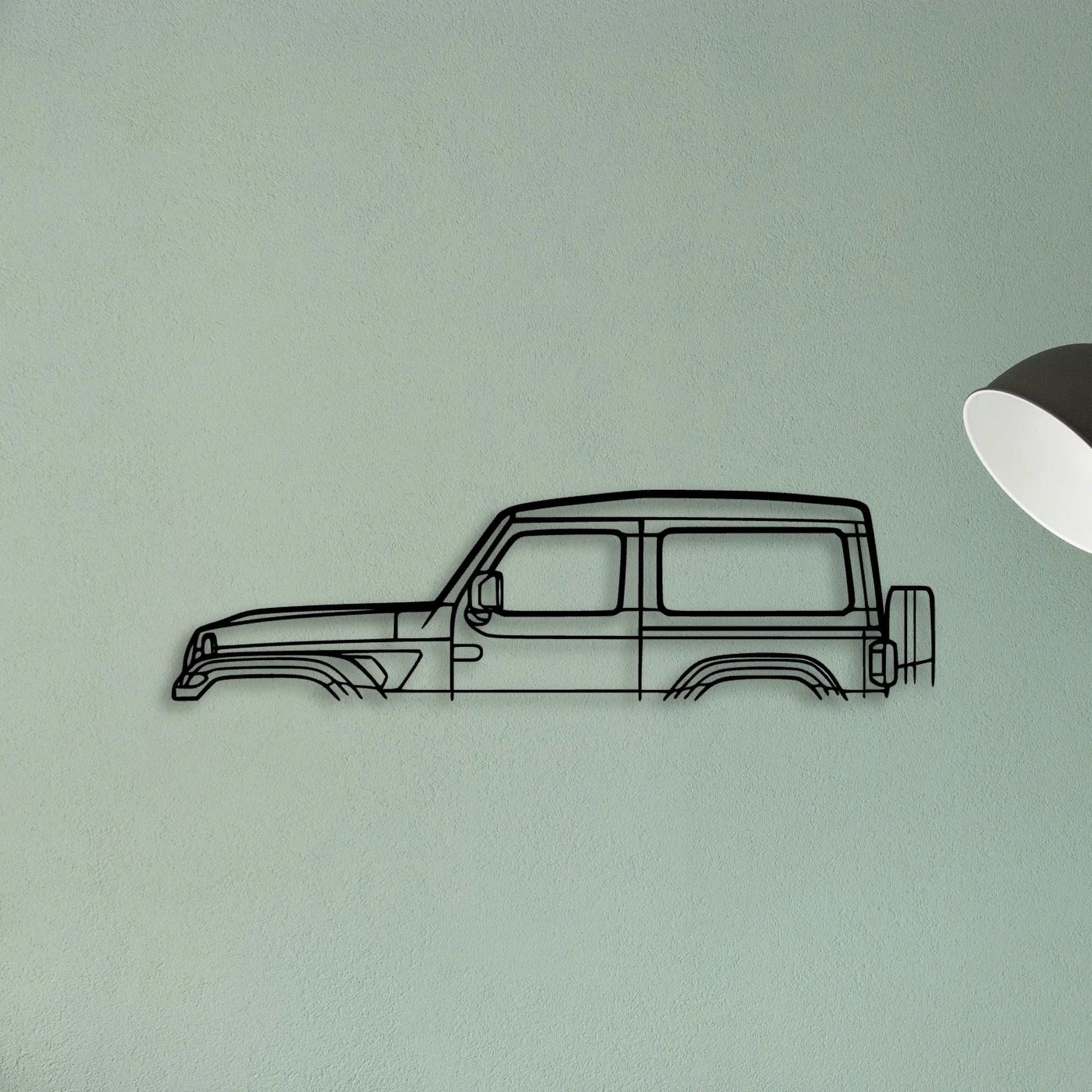 Wrangler JL 2020 Classic Silhouette Metal Wall Art - Tinvibe