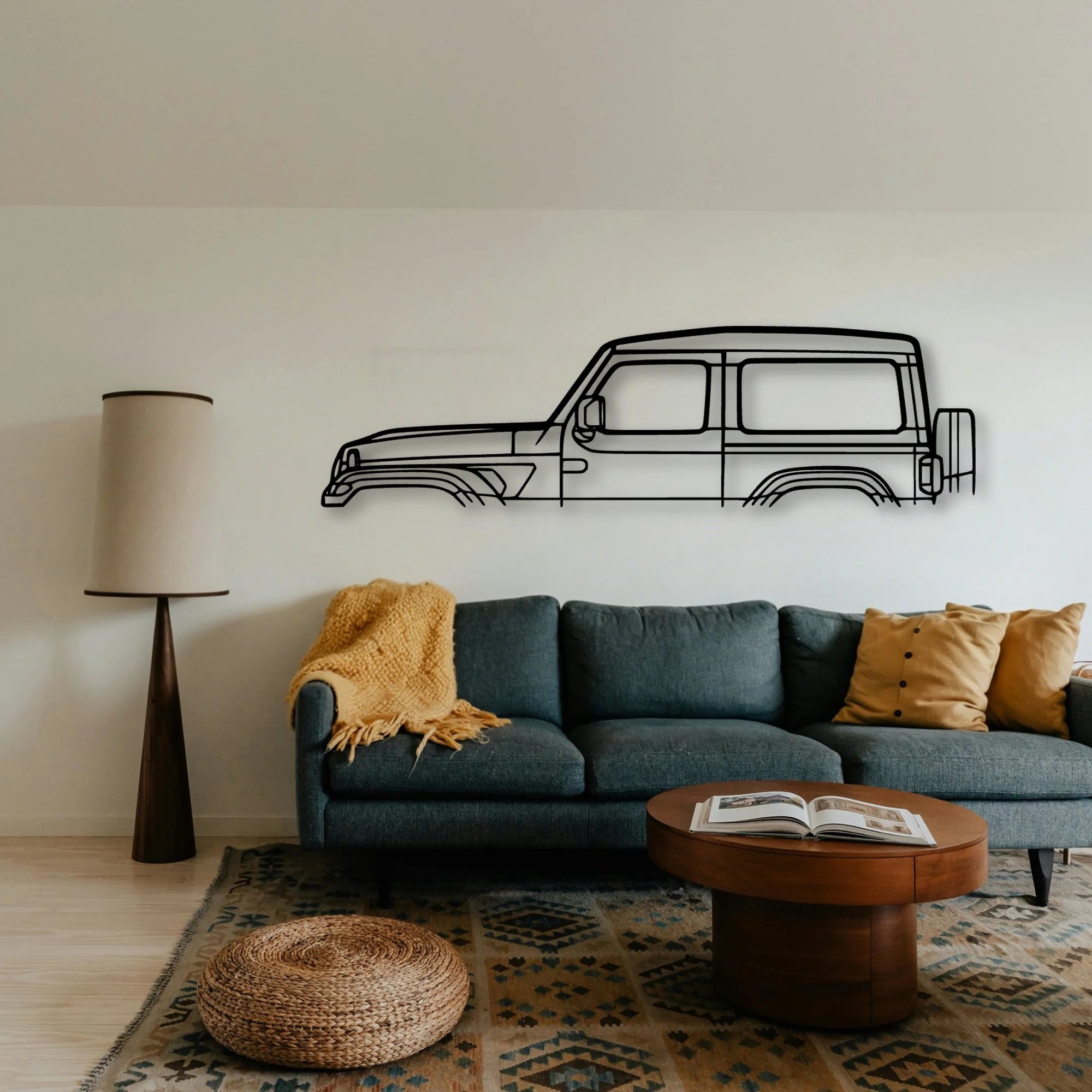 Wrangler JL 2020 Classic Silhouette Metal Wall Art - Tinvibe