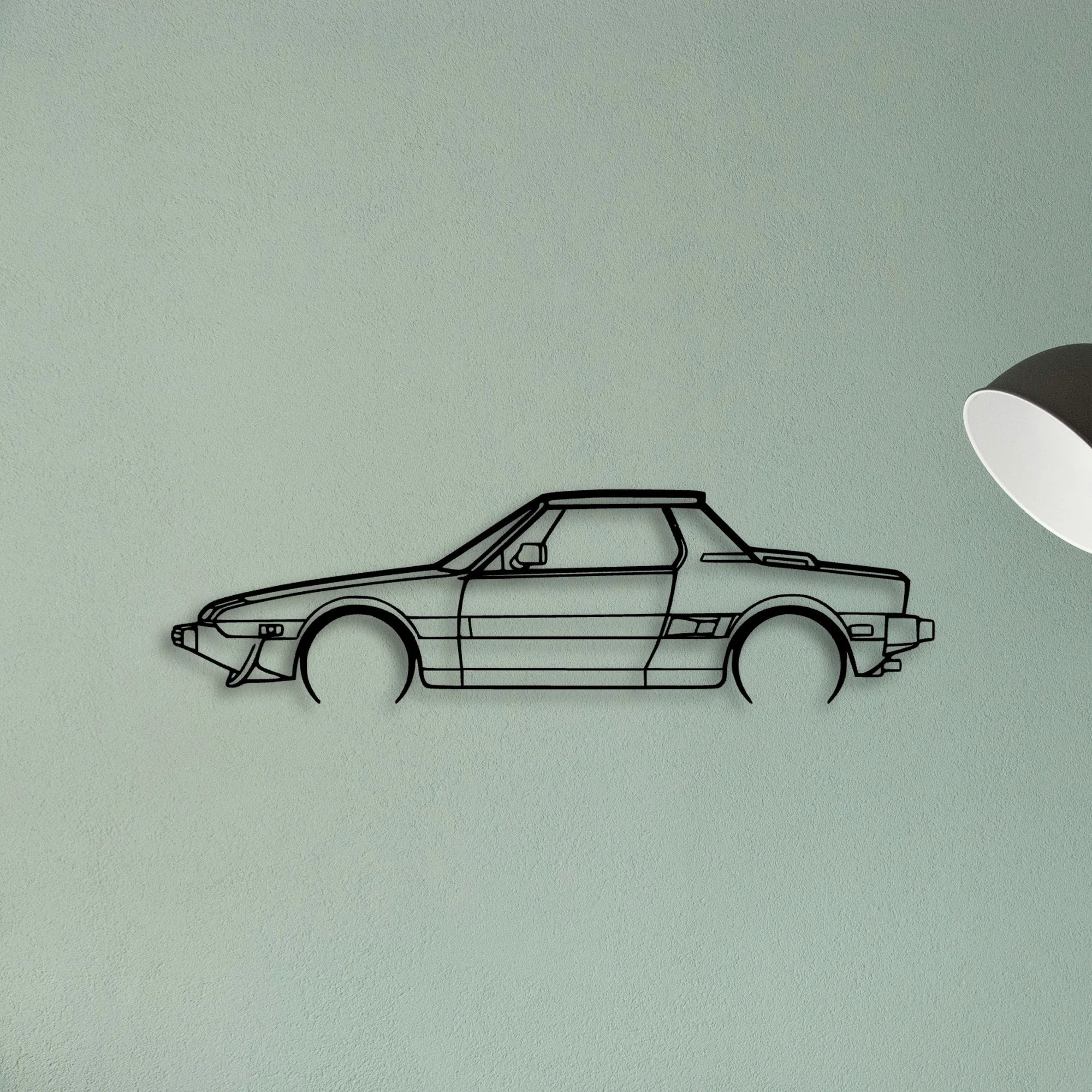 X1 9 Bertone 1987 Classic Silhouette Metal Wall Art - Tinvibe