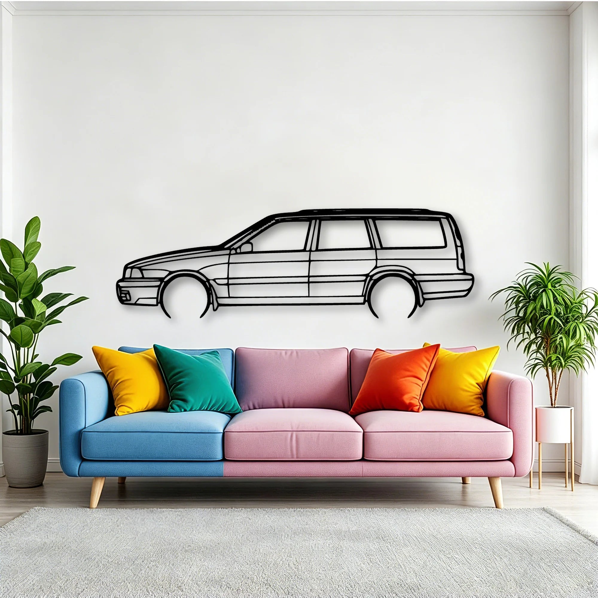 XC70 1999 Classic Silhouette Metal Wall Art - Tinvibe