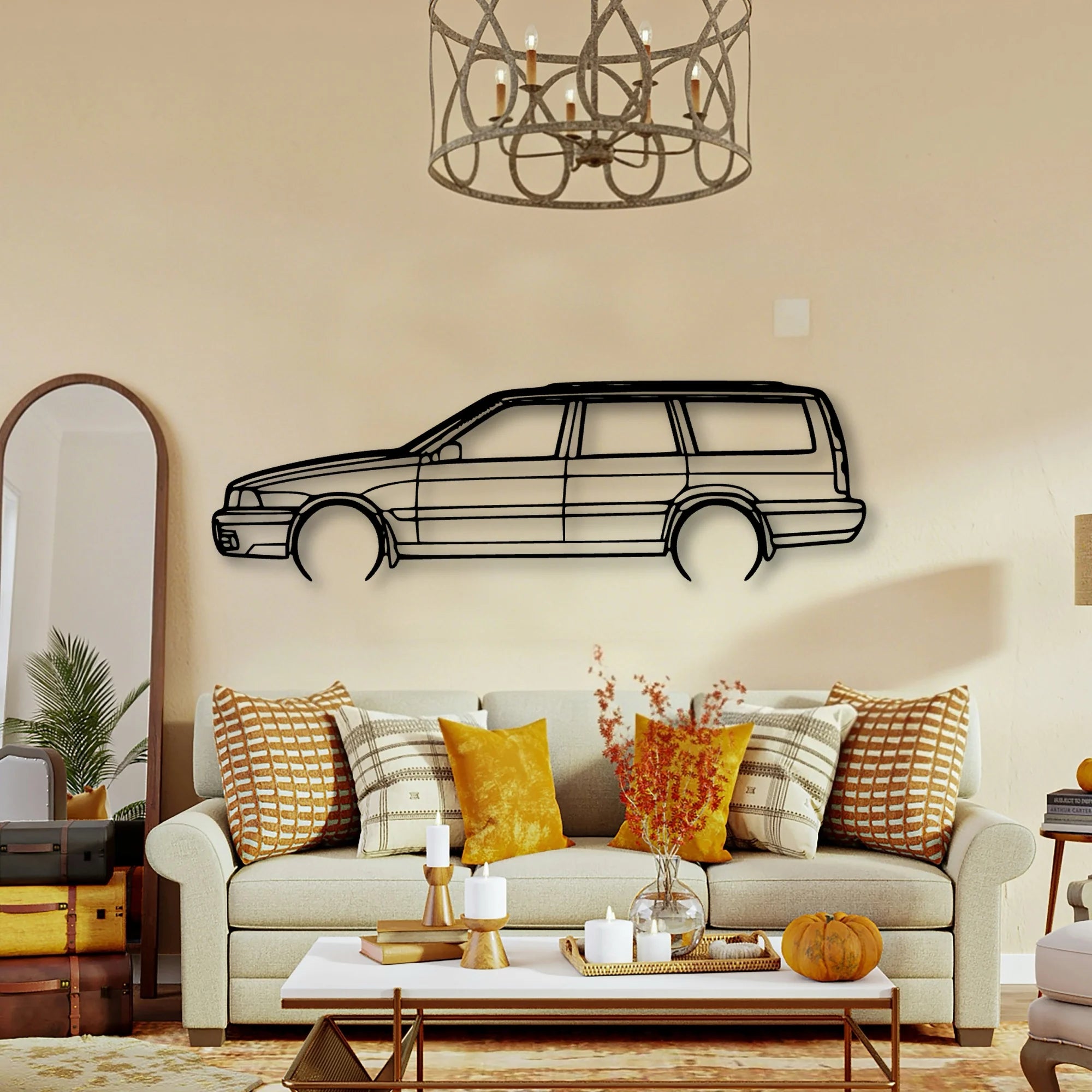 XC70 1999 Classic Silhouette Metal Wall Art - Tinvibe