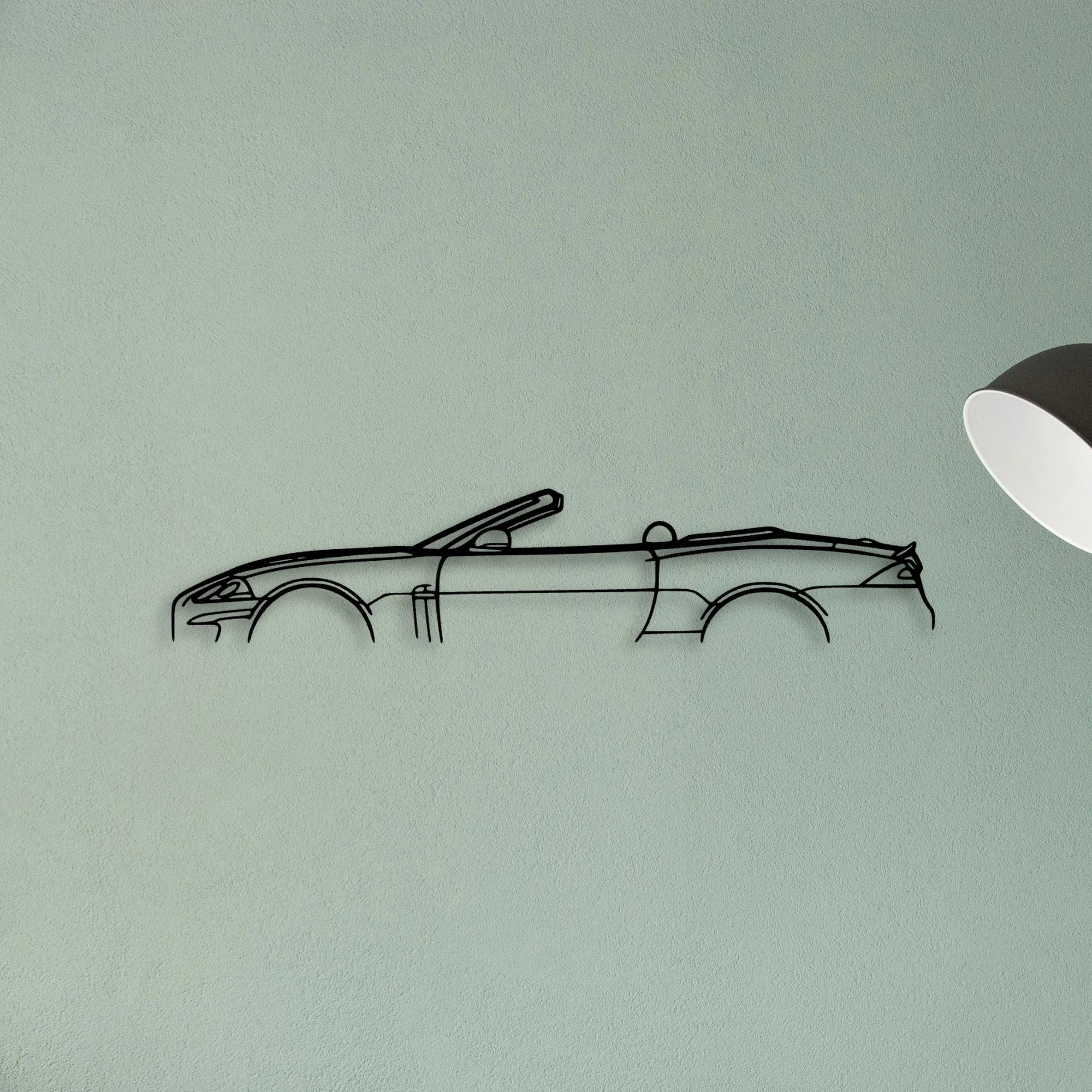 XKR Convertible 2011 Classic Silhouette Metal Wall Art - Tinvibe
