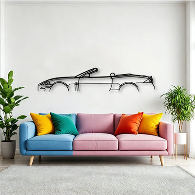 XKR Convertible 2011 Classic Silhouette Metal Wall Art - Tinvibe