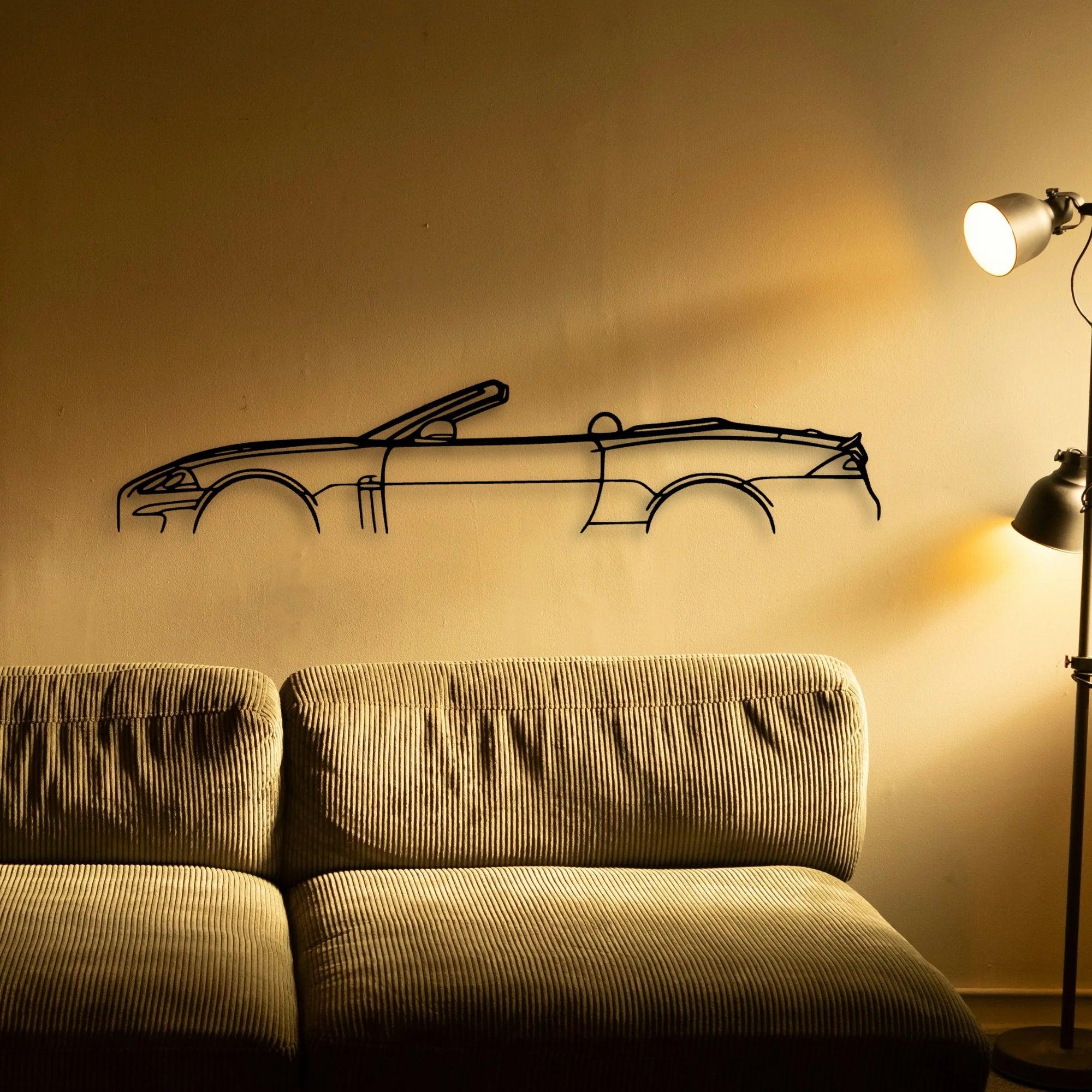 XKR Convertible 2011 Classic Silhouette Metal Wall Art - Tinvibe