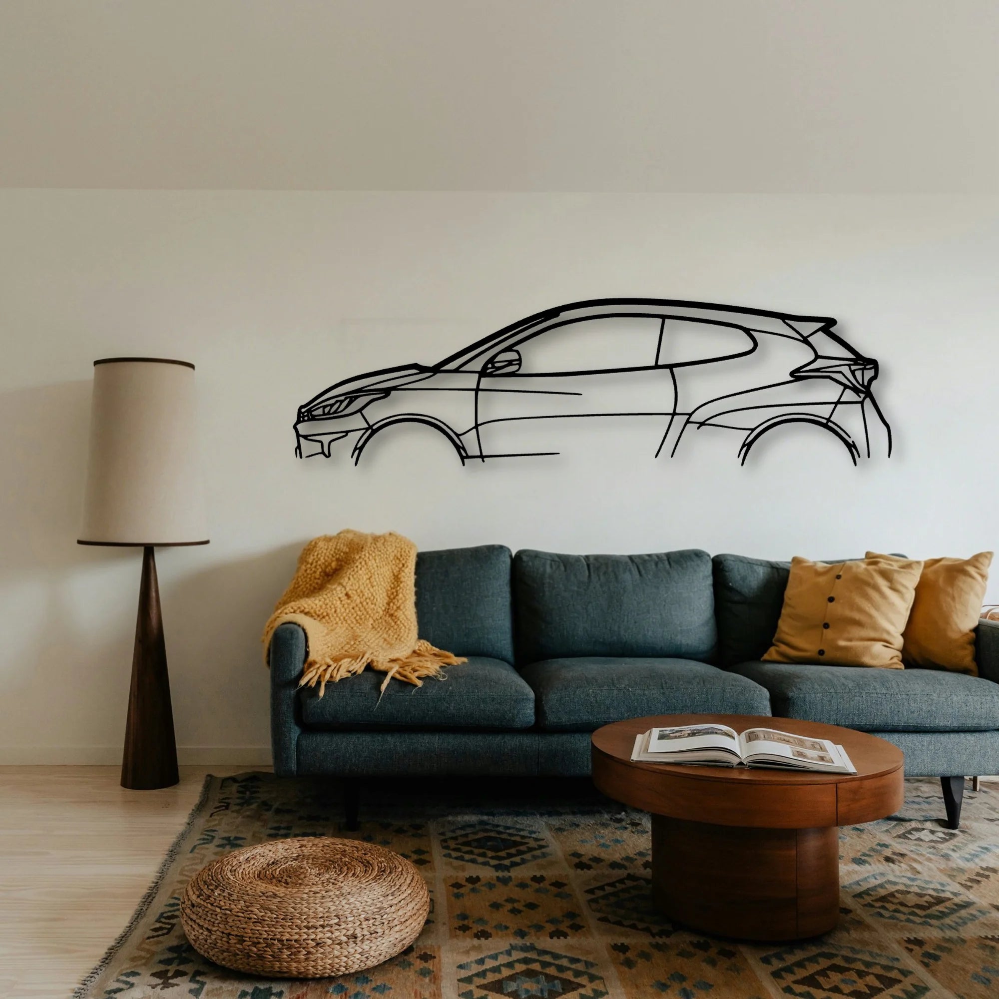 Yaris GR 2020 Classic Silhouette Metal Wall Art - Tinvibe