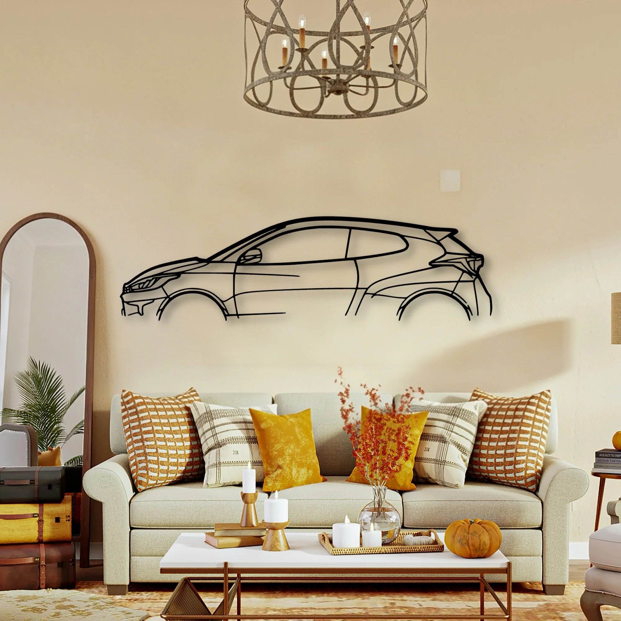 Yaris GR 2020 Classic Silhouette Metal Wall Art - Tinvibe