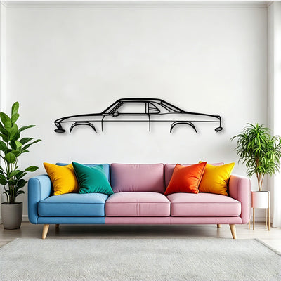 Yenko Stinger 1967 Classic Silhouette Metal Wall Art - Tinvibe