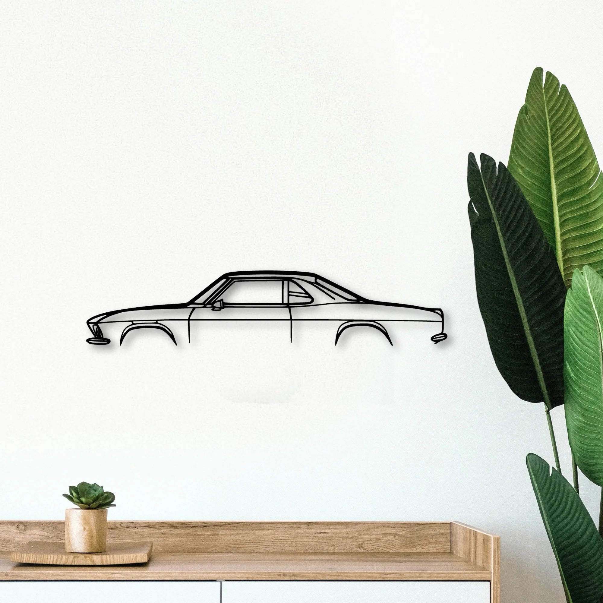 Yenko Stinger 1967 Classic Silhouette Metal Wall Art - Tinvibe