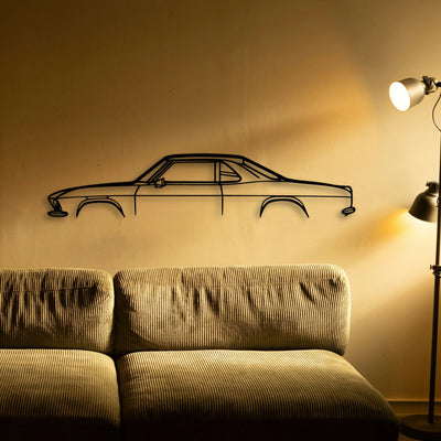 Yenko Stinger 1967 Classic Silhouette Metal Wall Art - Tinvibe