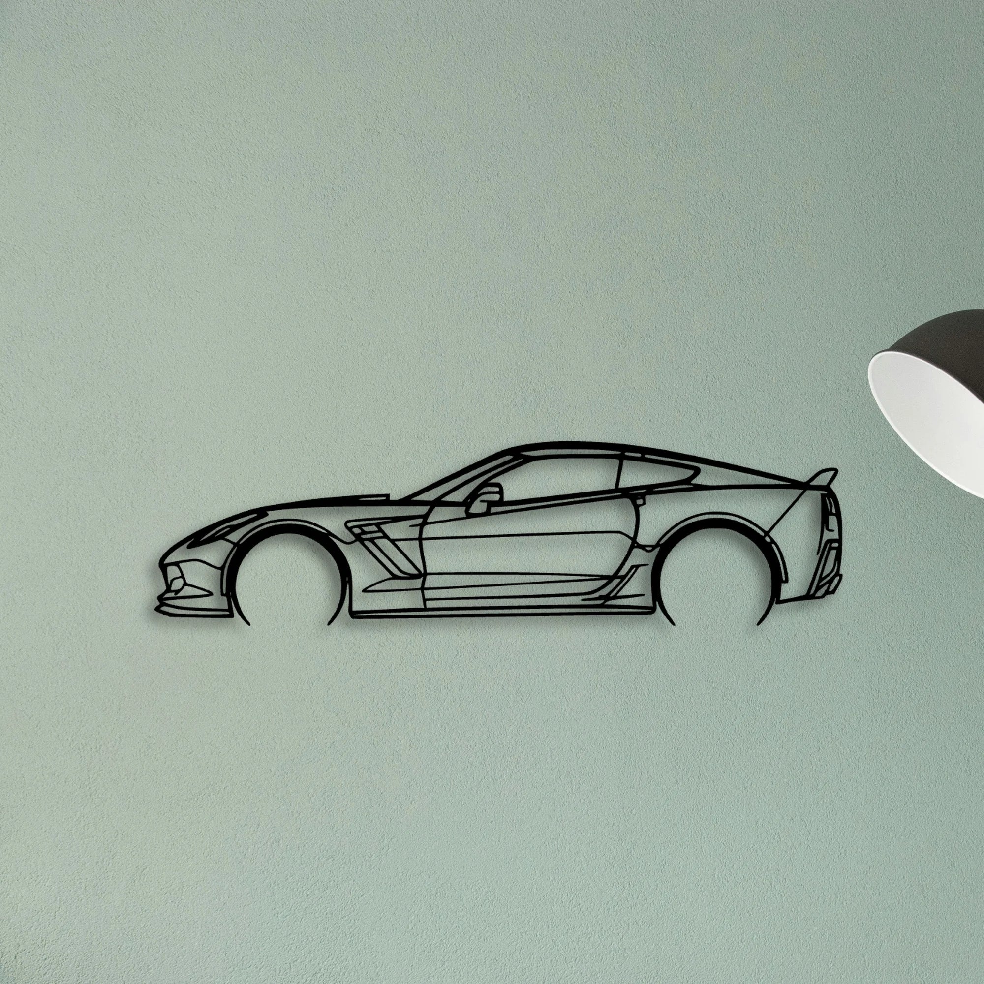 Z06 2LZ 2016 Classic Silhouette Metal Wall Art - Tinvibe