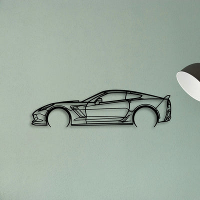 Z06 2LZ 2016 Classic Silhouette Metal Wall Art - Tinvibe