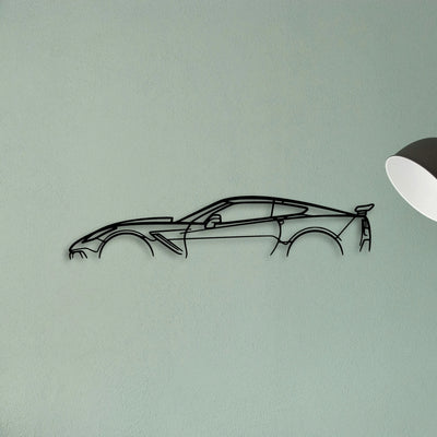 ZR1 C7 Classic Silhouette Metal Wall Art - Tinvibe