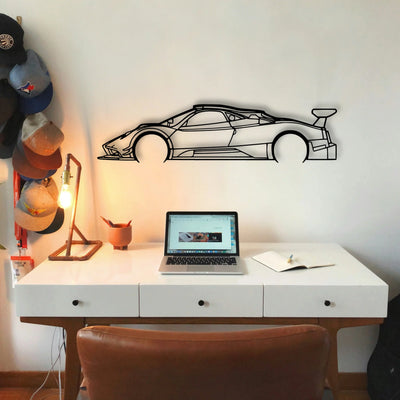 Zonda R 2008 Classic Silhouette Metal Wall Art - Tinvibe