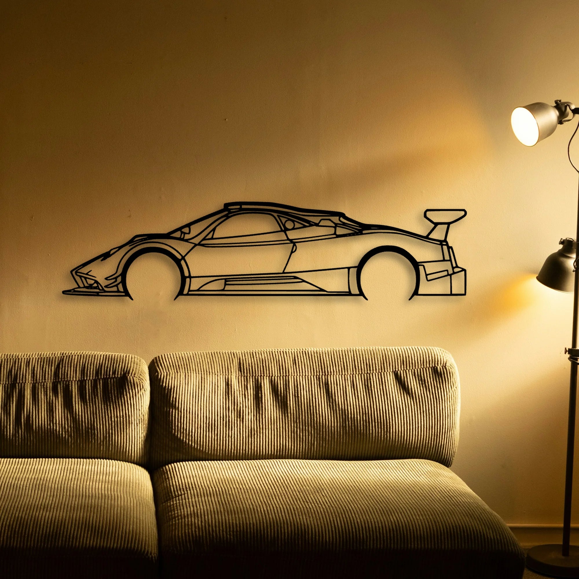 Zonda R 2008 Classic Silhouette Metal Wall Art - Tinvibe