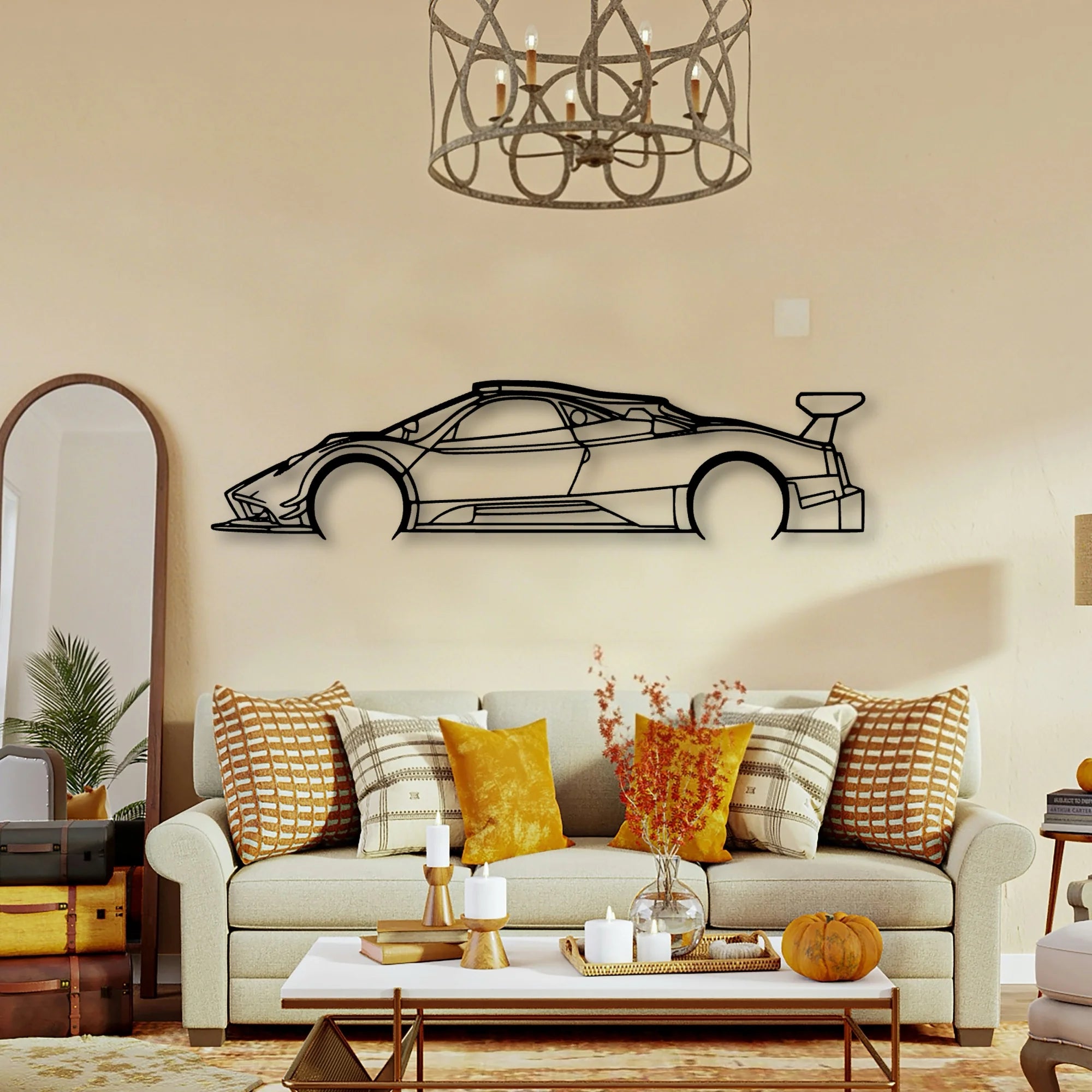 Zonda R 2008 Classic Silhouette Metal Wall Art - Tinvibe