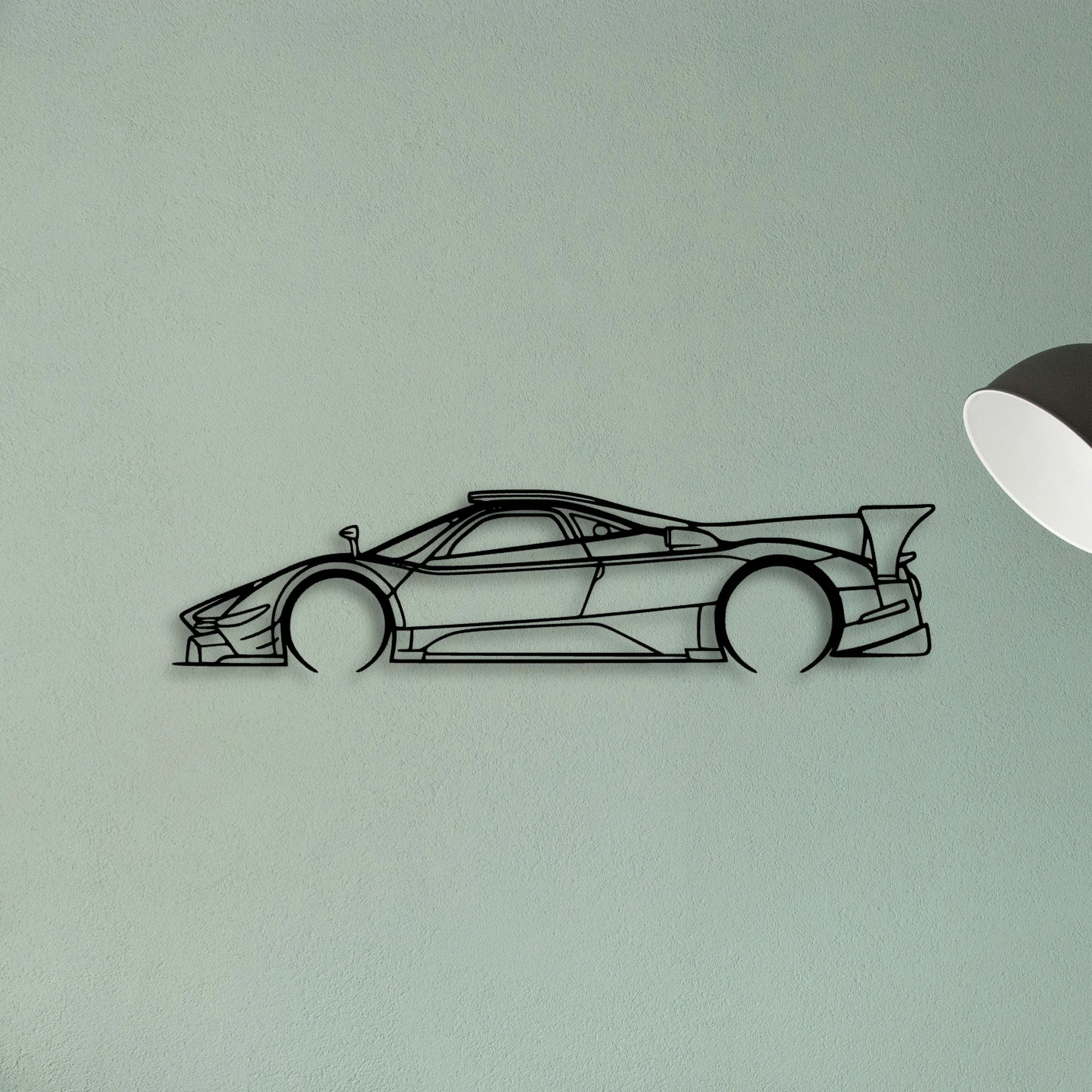 Zonda R EVO Classic Silhouette Metal Wall Art - Tinvibe