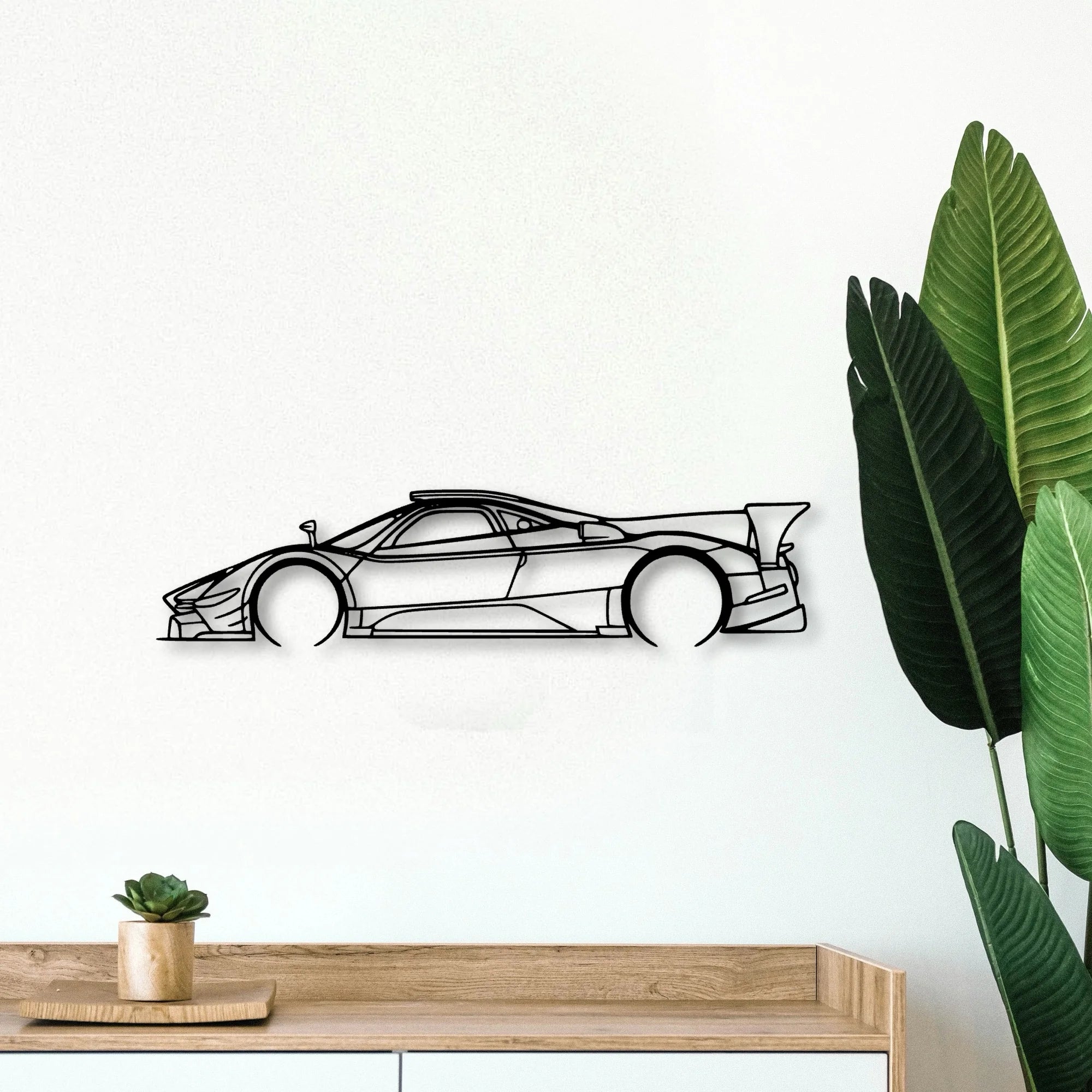 Zonda R EVO Classic Silhouette Metal Wall Art - Tinvibe