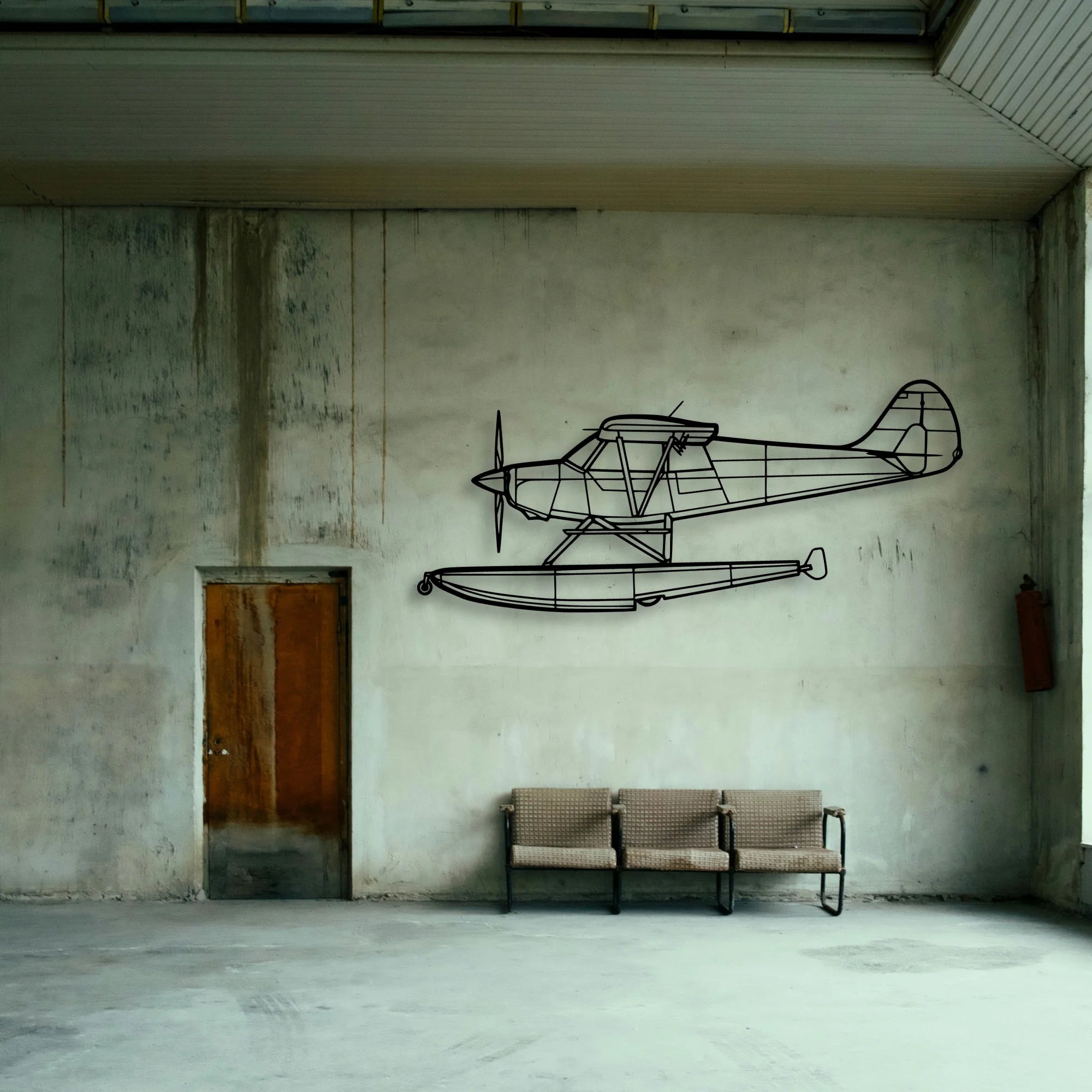 A 1B 1999 Classic Aircraft Silhouette Metal Wall Art - Tinvibe