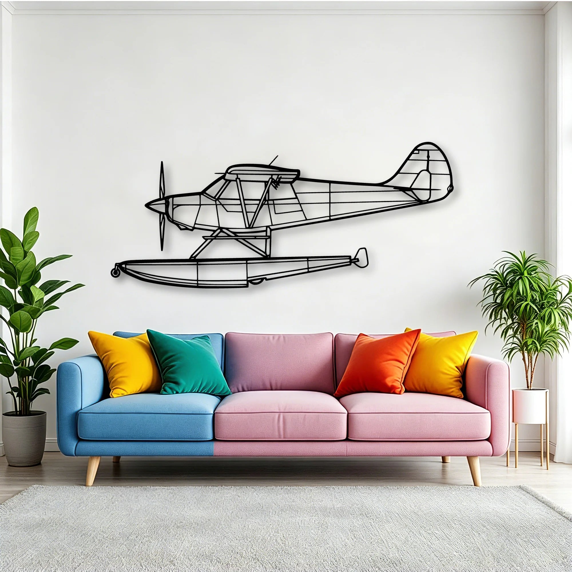 A 1B 1999 Classic Aircraft Silhouette Metal Wall Art - Tinvibe